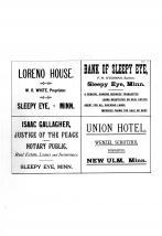 Loreno House, Bank of Sleepy Eye, Union Hotel, Gallagher Justice of the Peace